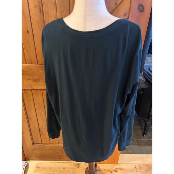 Universal Standard Deep Sea V-Neck Tshirt Long Sleeve Size Medium 18 - Picture 4 of 4